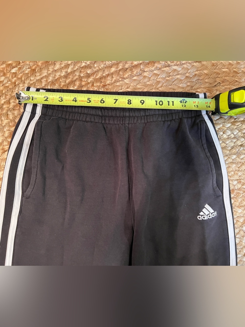 Adidas 3-Stripe Jogger Sweatpants Black White Logo Women's Large - Picture 6 of 7